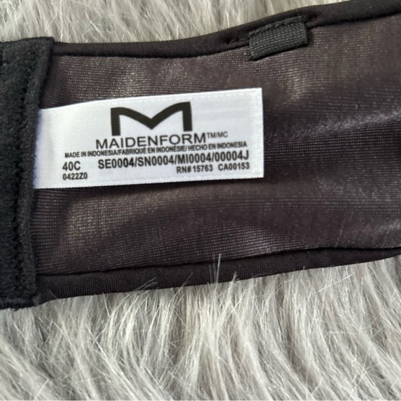 Maidenform Sweet‎ Nothings Perfect Coverage Strapless Bra Womens Size 40C Black - Picture 7 of 7
